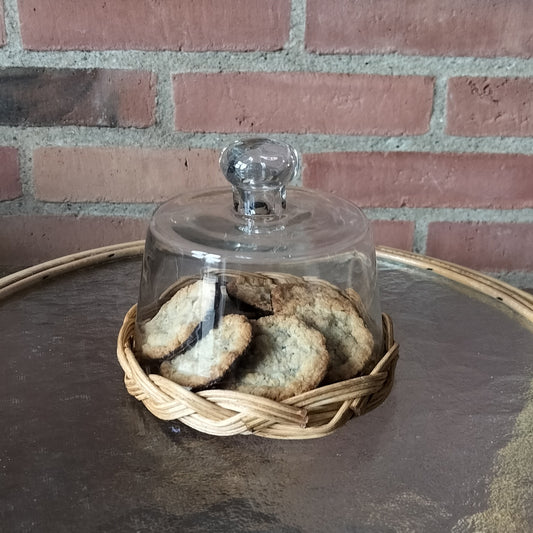 Ib Laursen - Glasklokke med rattanbund