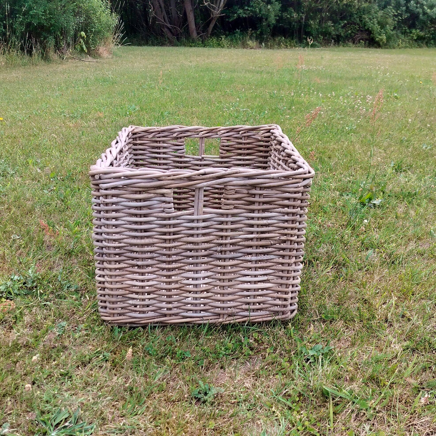 Kurv med indflettede greb (stor) L 60 x B 46 x H 36,5 cm Kollektionsprøve