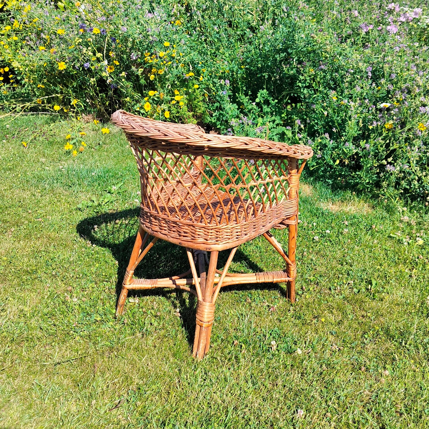 Secondhand - Flettet børnekurvestol