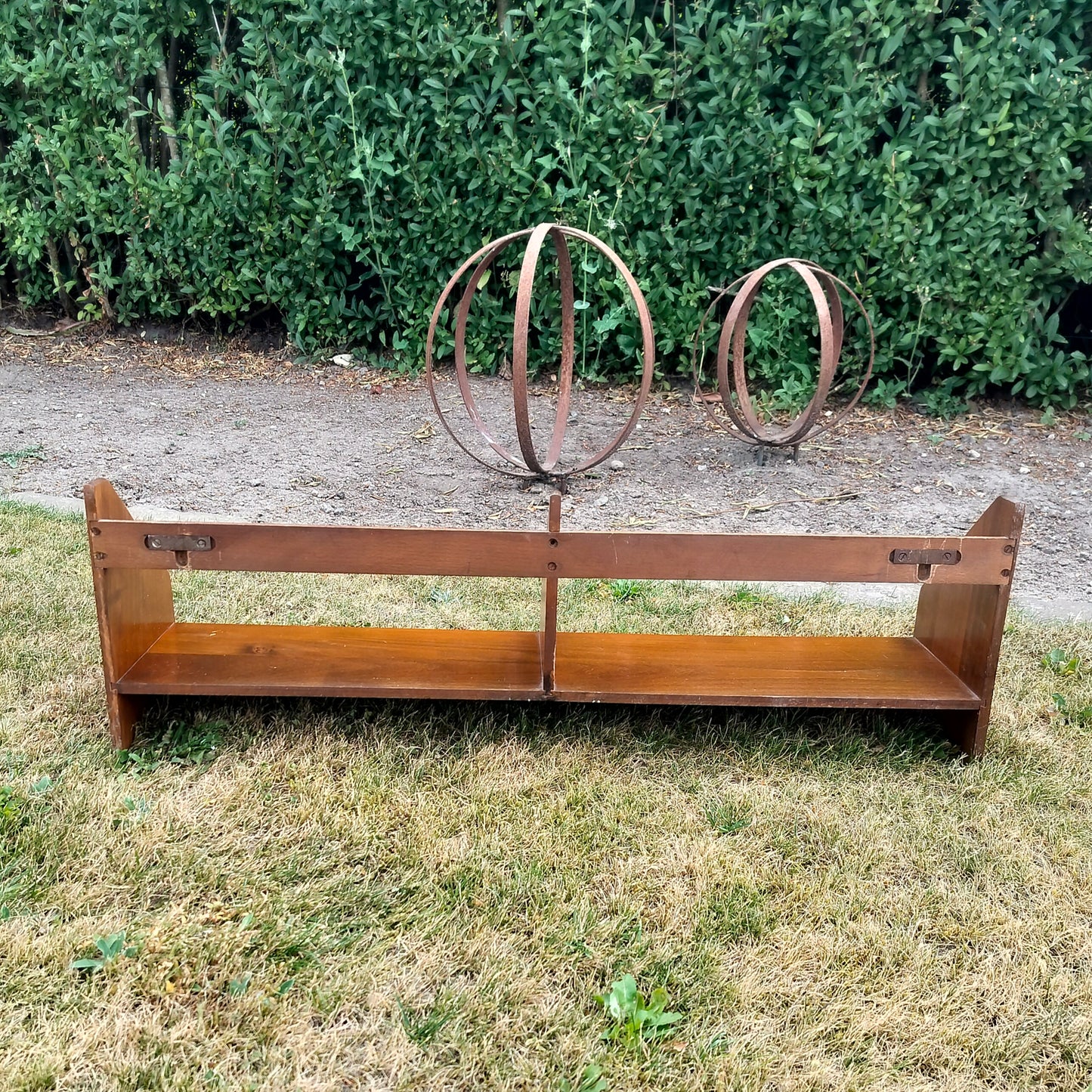 Secondhand - Hylde i mørkt lakeret træ L 80 cm