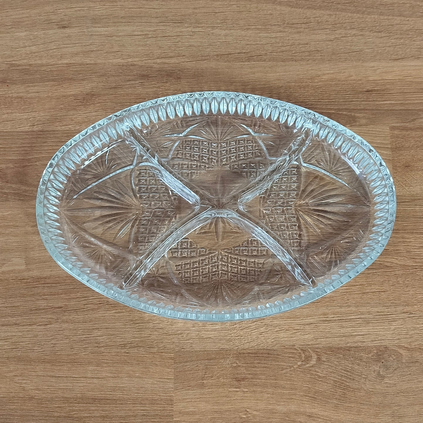 Secondhand - Glas fad med opdeling