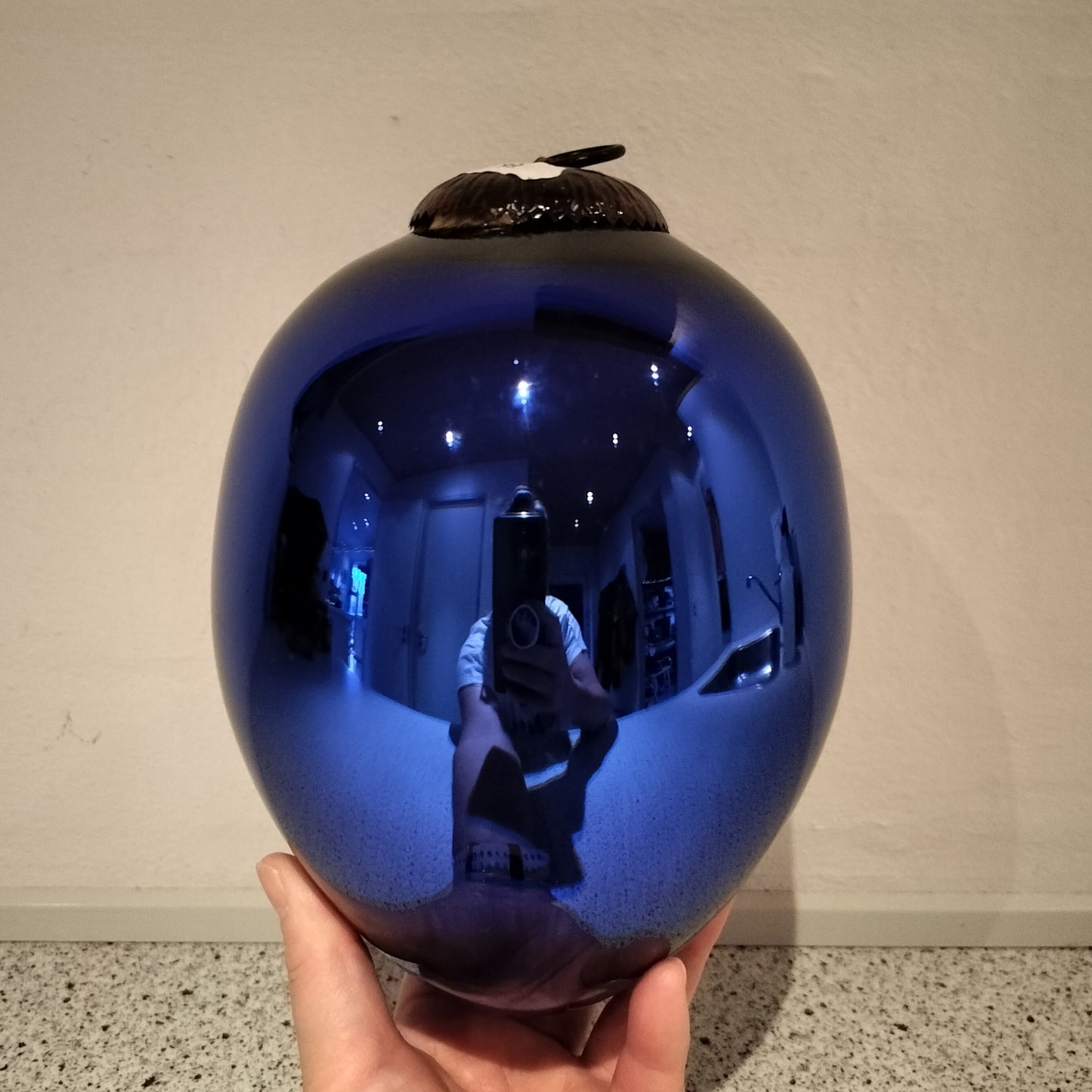 Secondhand - Julekugle stor blå