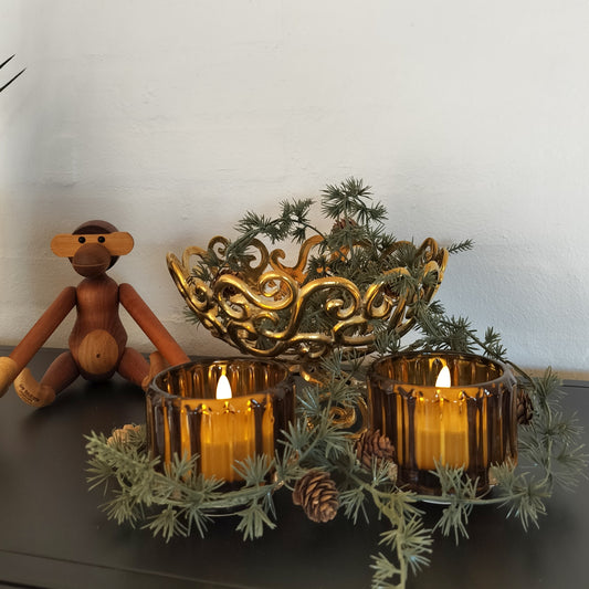 Secondhand - Messingfarvet skål