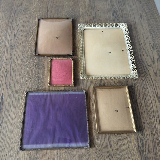 Secondhand - 5 stk. retro billedrammer (20)