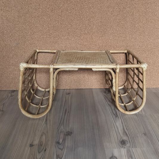 Secondhand - Vintage bambus bakkebord / sengebakke