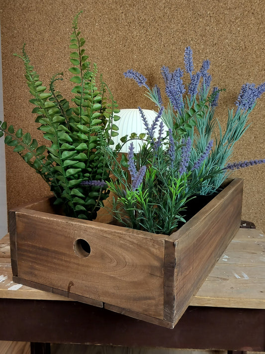 Trækasse/træbakke Stor L 45 x B 30 x H 13 cm