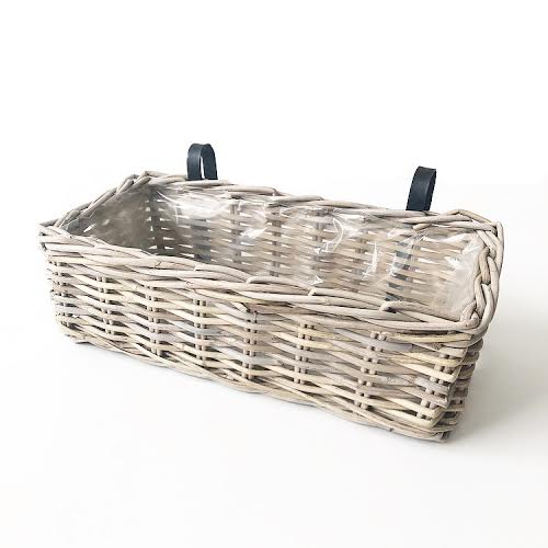Altankasse - Flettet grå rattan B48 x D16 x H15 cm