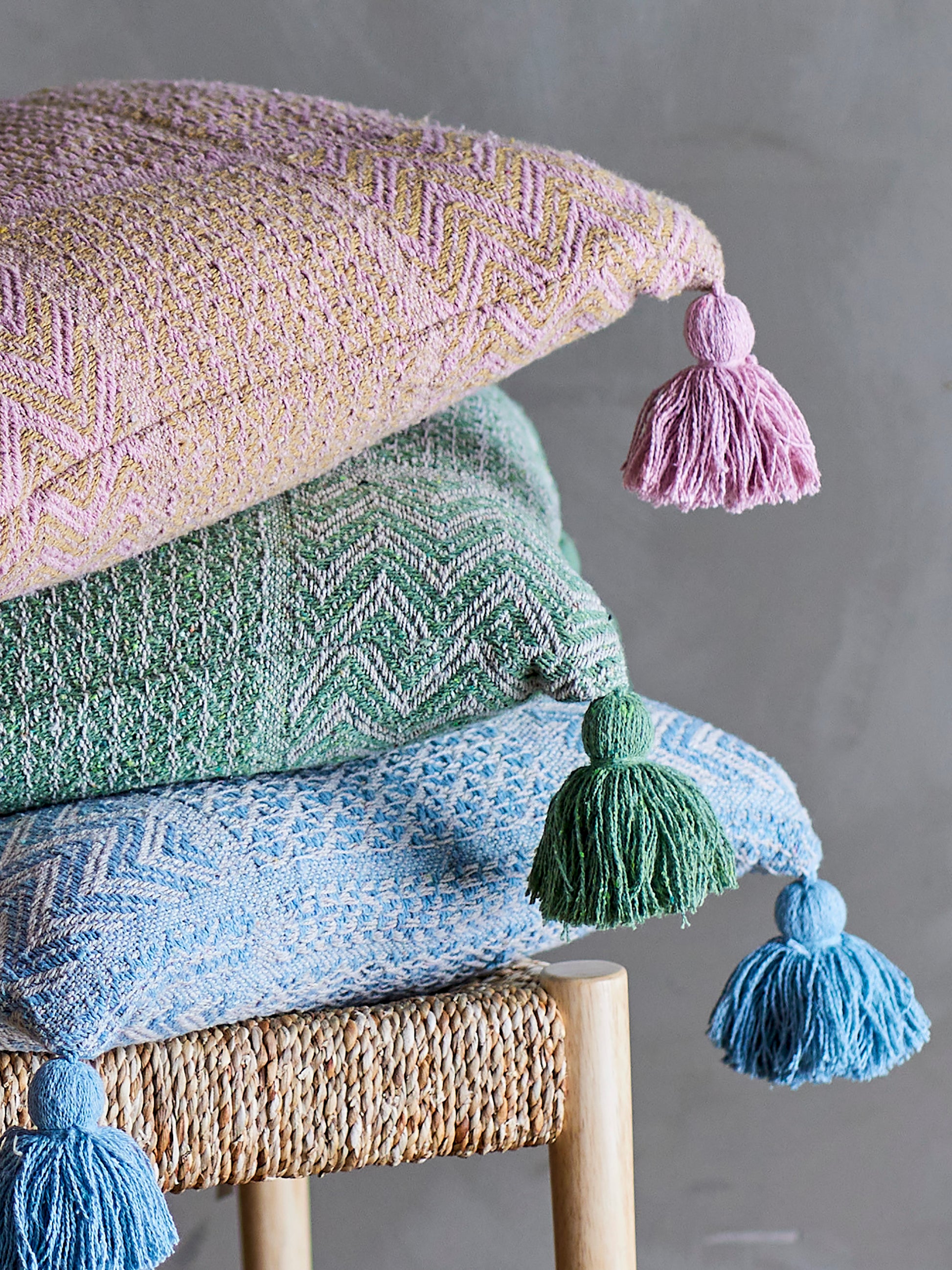 Bloomingville Rodion puder af genanvendt bomuld i 3 farver