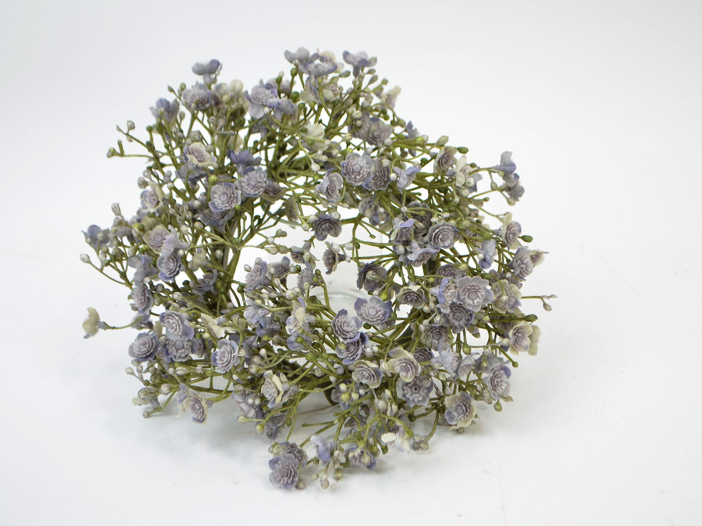Deko Florale - 2 stk kunstige kranse Gypso (brudeslør), grå-lyslilla farve Ø 20 cm