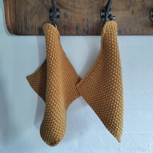 Ib Laursen - Grydelapper (2 stk.) Mynte MUSTARD 22 x 22 cm