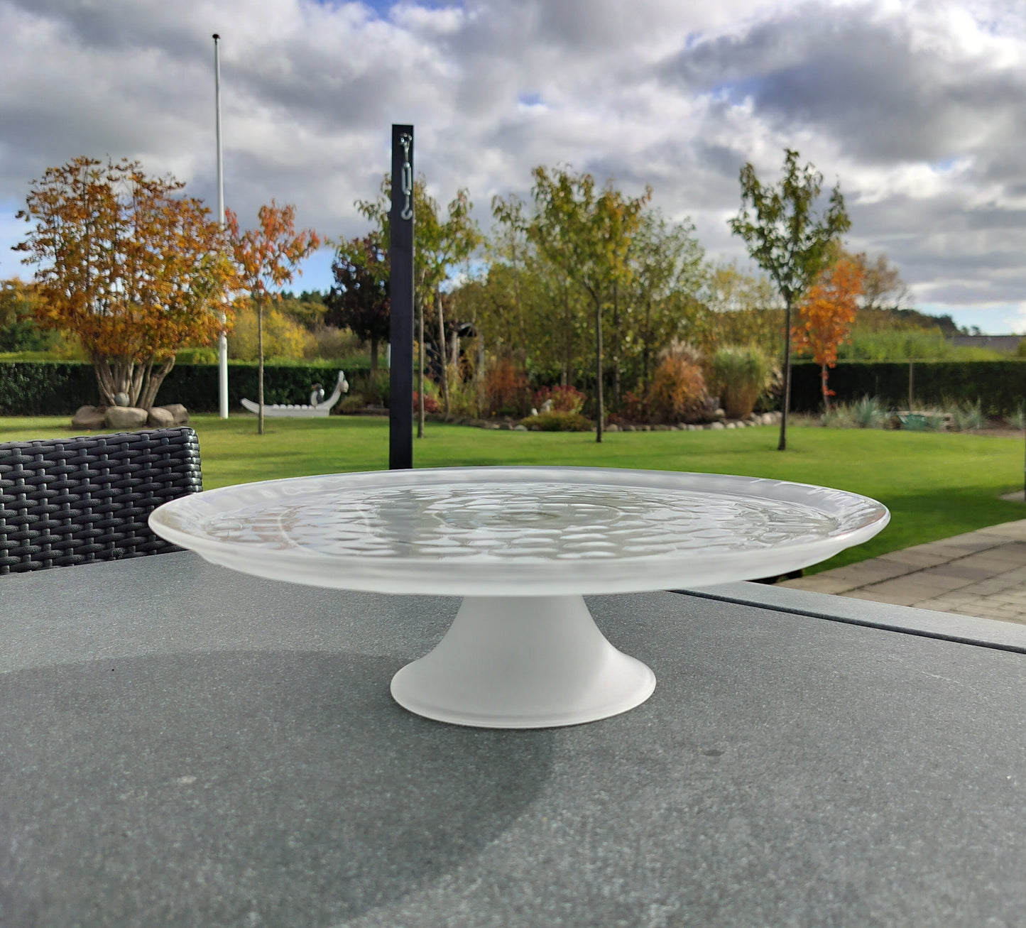 Secondhand - Lagkage fad på fod Ø 34 x H 9 cm