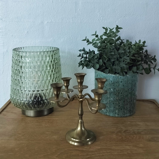 Secondhand - Messing Lysestage til kertelys