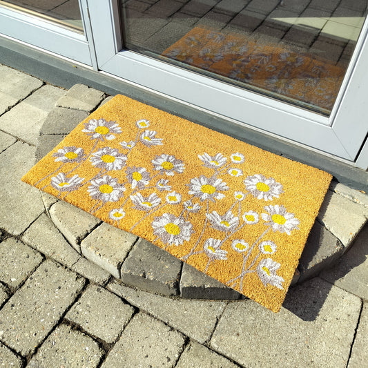 Dørmåtte med blomstermotiv B 45 x L 75 cm