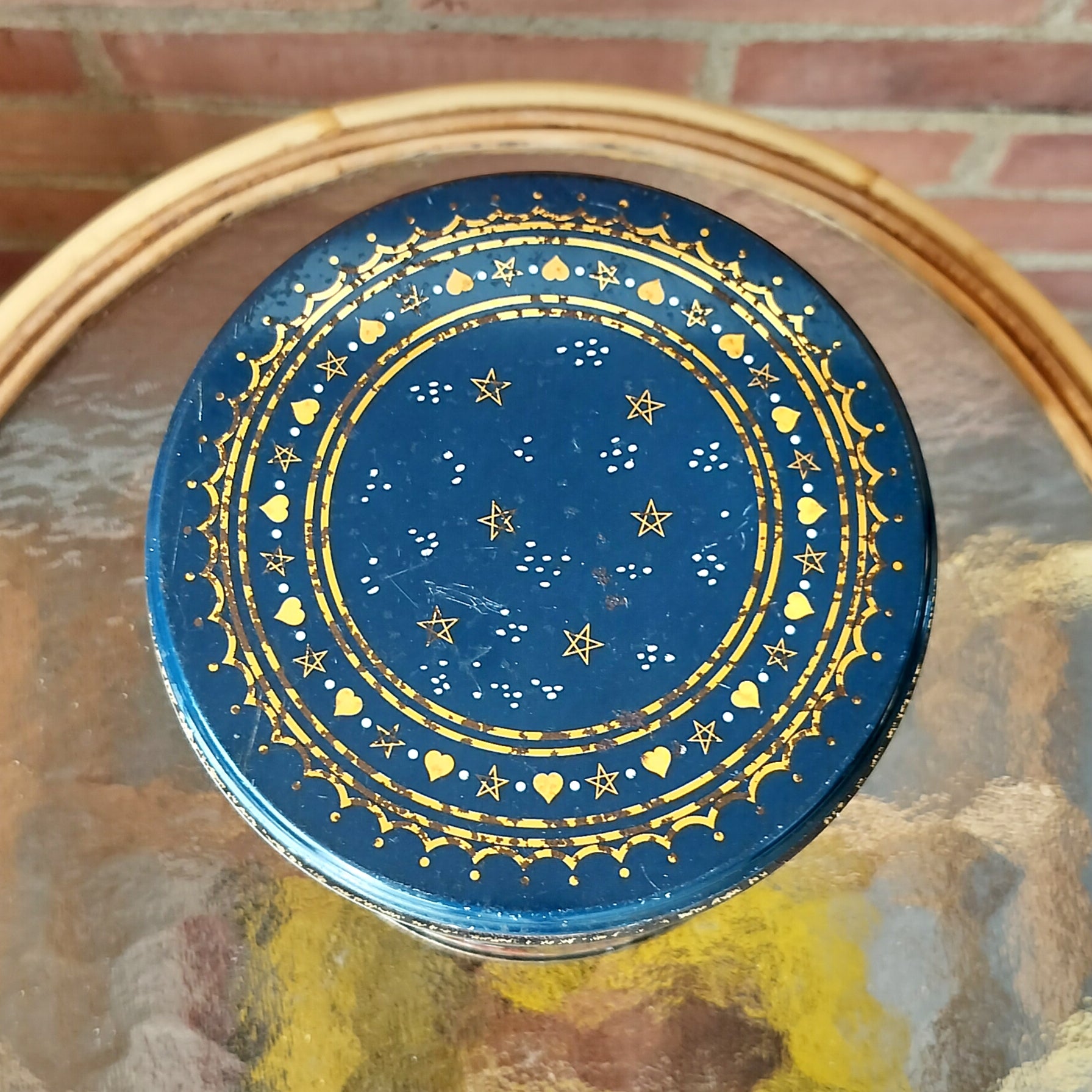 låget til Secondhand - Gammel kagedåse med engle