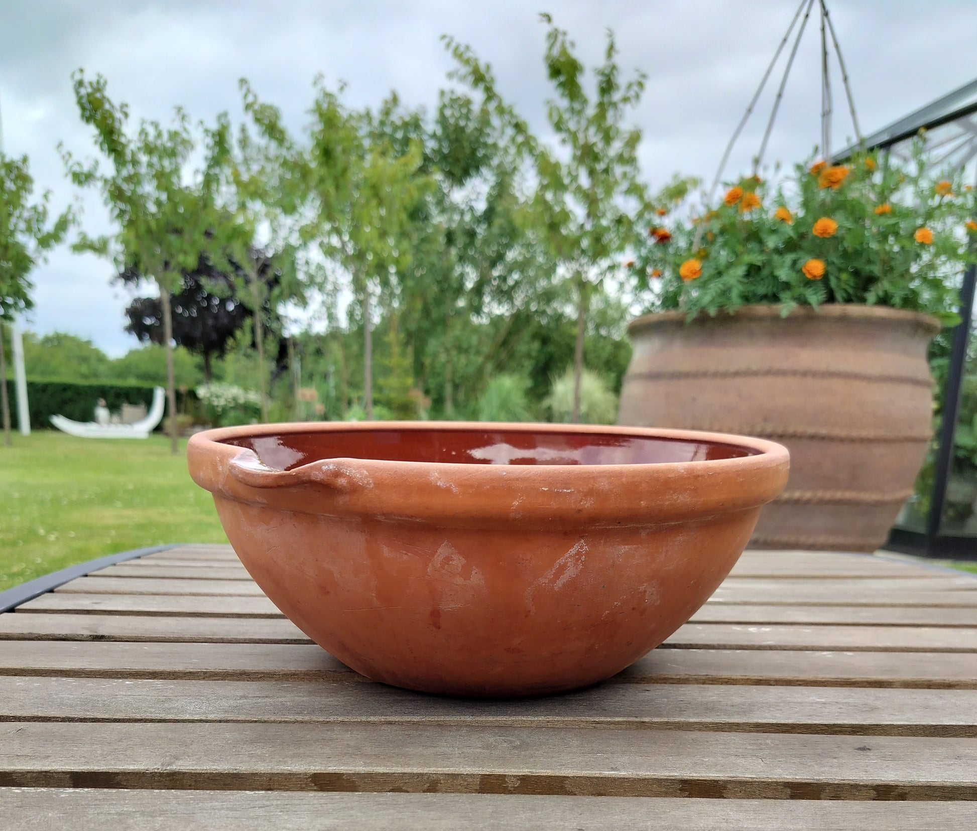 Secondhand - Lerfad fra Knabstrup Ø 27/28,5 x H 10,5 cm