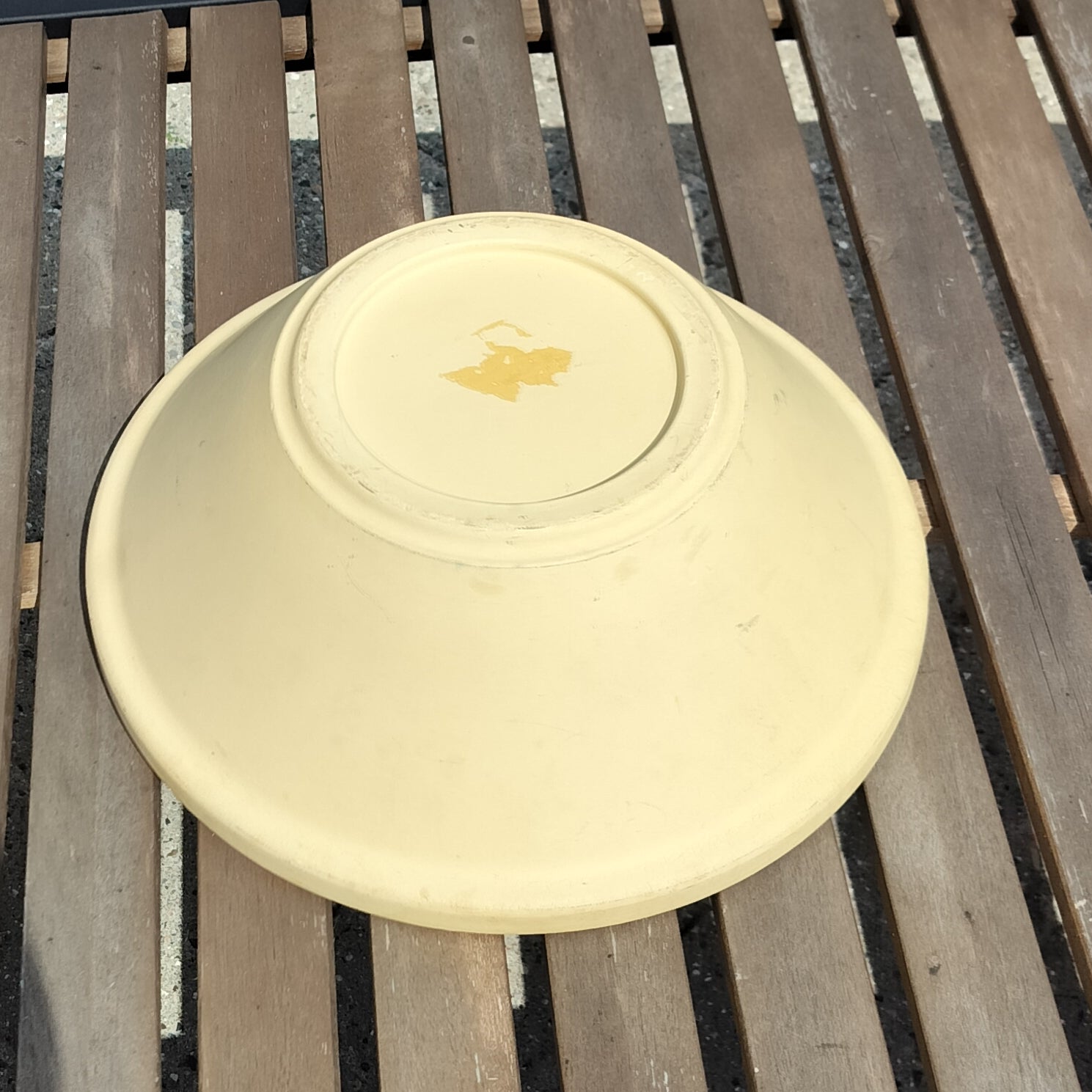 Secondhand - Lerfad hvid Ø 31 x H 11,3 cm