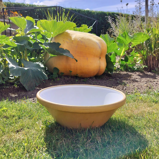 Secondhand - Lerfad hvid Ø 30 x H 11,5 cm