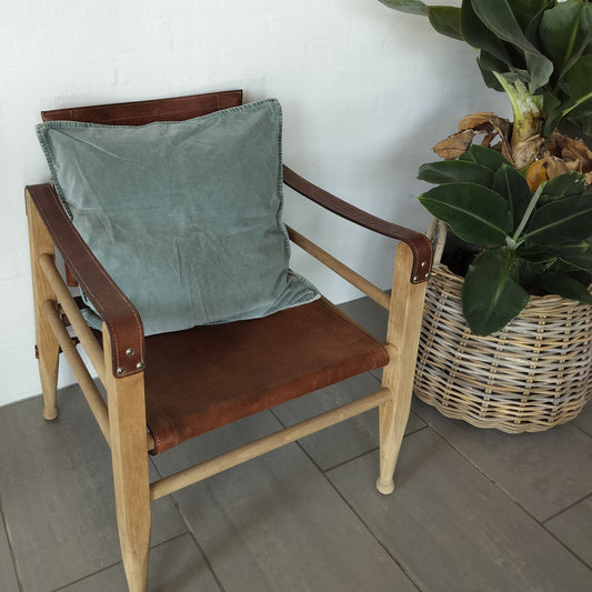 Ib Laursen - Pudebetræk Velour GREEN MIST 52 x 52 cm