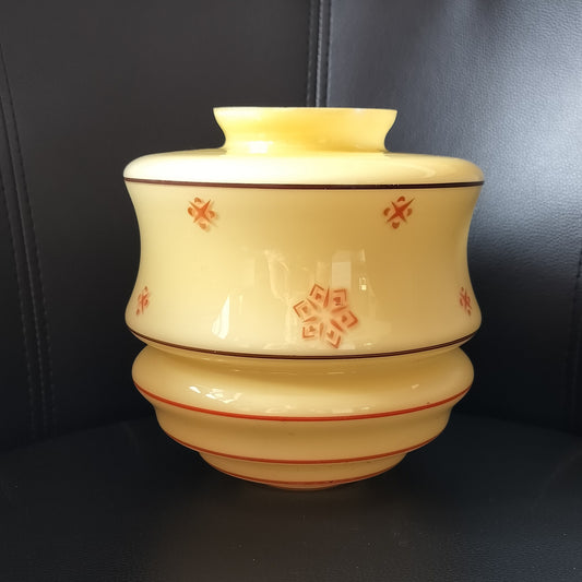 Secondhand - Gammel retro glas lampeskærm med stjerne mønstre