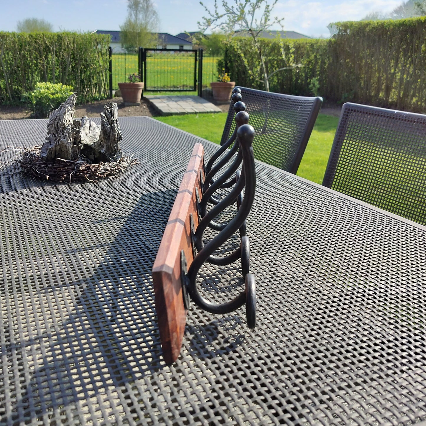 Secondhand - Knagerække med 5 metal knager