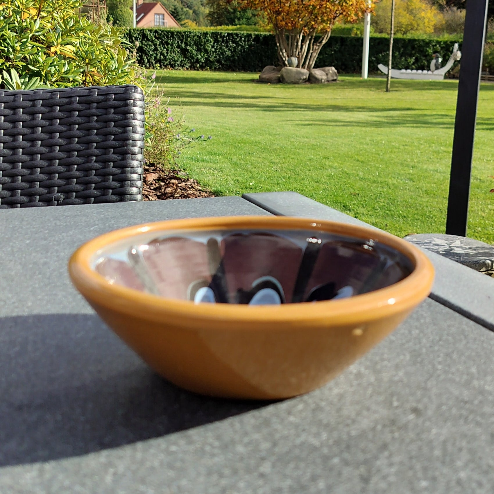 Secondhand - Lille lerskål fra Abbednæs potteri Ø 16,5 x H 5,5 cm