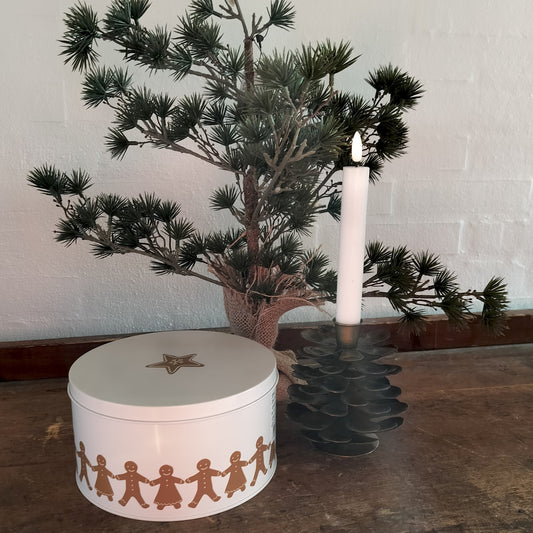 Ib Laursen - Kagedåse rund med peberkagefigurer