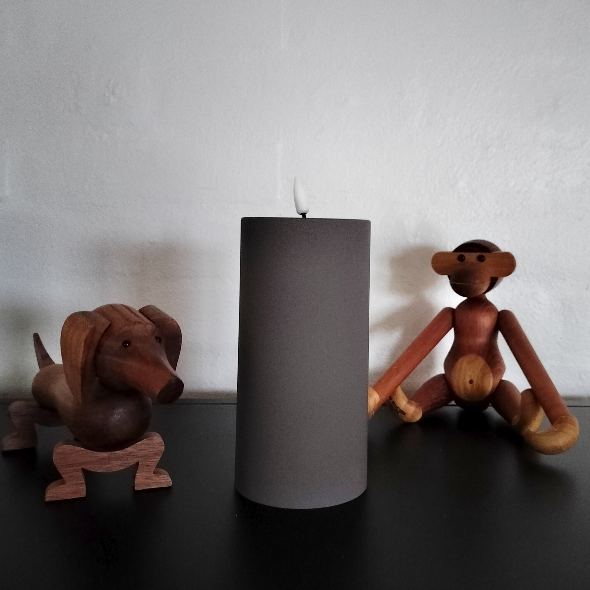 Deluxe homeary udendørs LED lys i grå-brun Ø 7,5 x H 15 cm