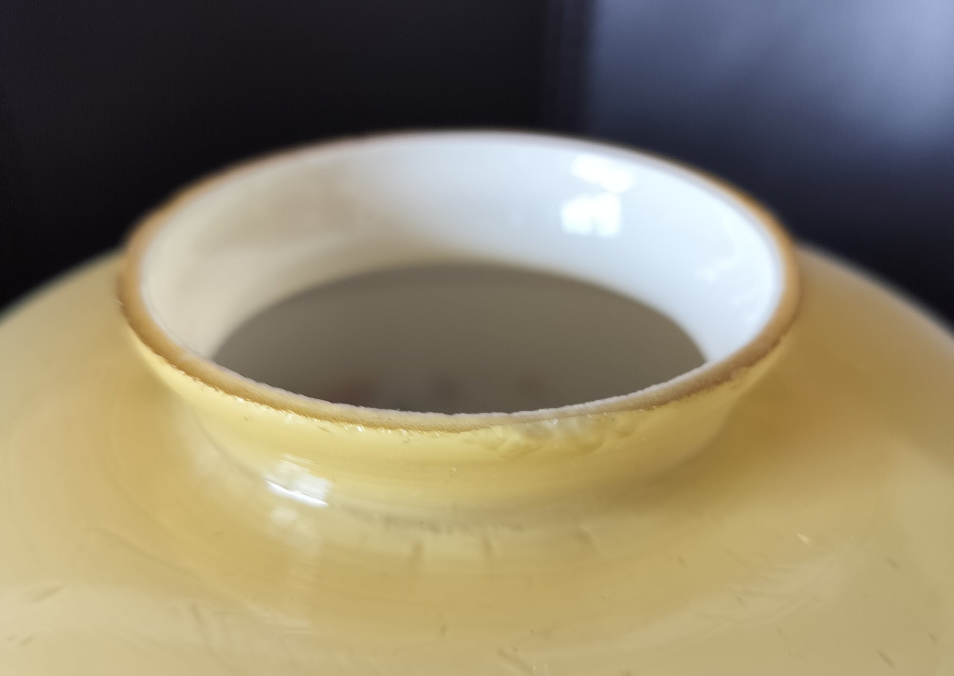 Secondhand - Gammel retro glas lampeskærm Ø 16 x H 17 cm