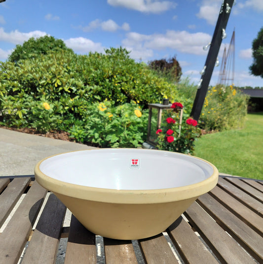 Secondhand - Lerfad hvid Ø 31 x H 11,3 cm