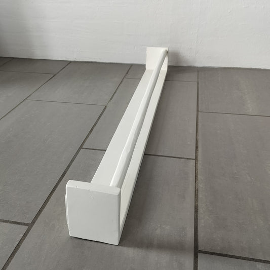 Secondhand - Vendbar smal hylde, hvidmalet L 100 cm
