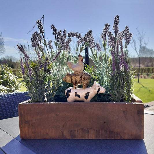 Trækasse lavet af Genbrugstræ - STOR