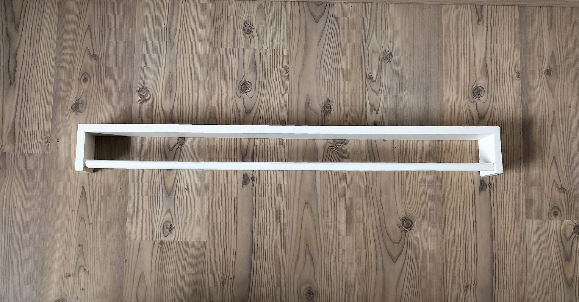 Secondhand - Vendbar smal hylde, hvidmalet L 100 cm