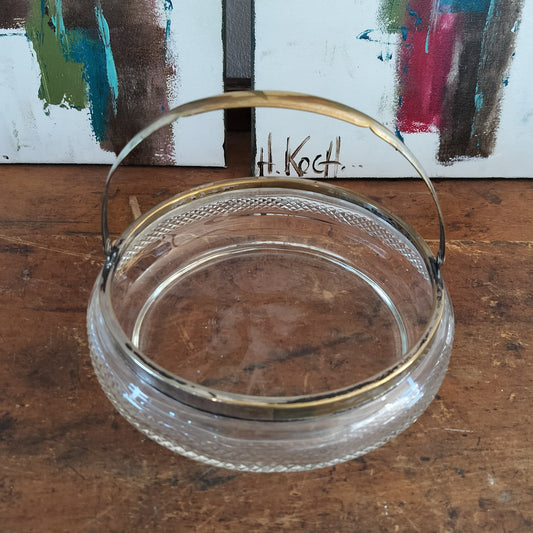 Secondhand - Glas skål med hank