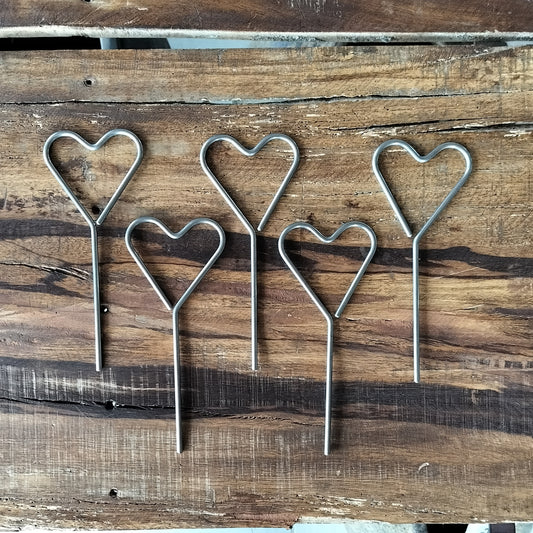 Metal hjerter 5 stk. MINI