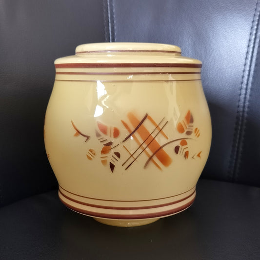 Secondhand - Gammel retro glas lampeskærm Ø 16 x H 17 cm