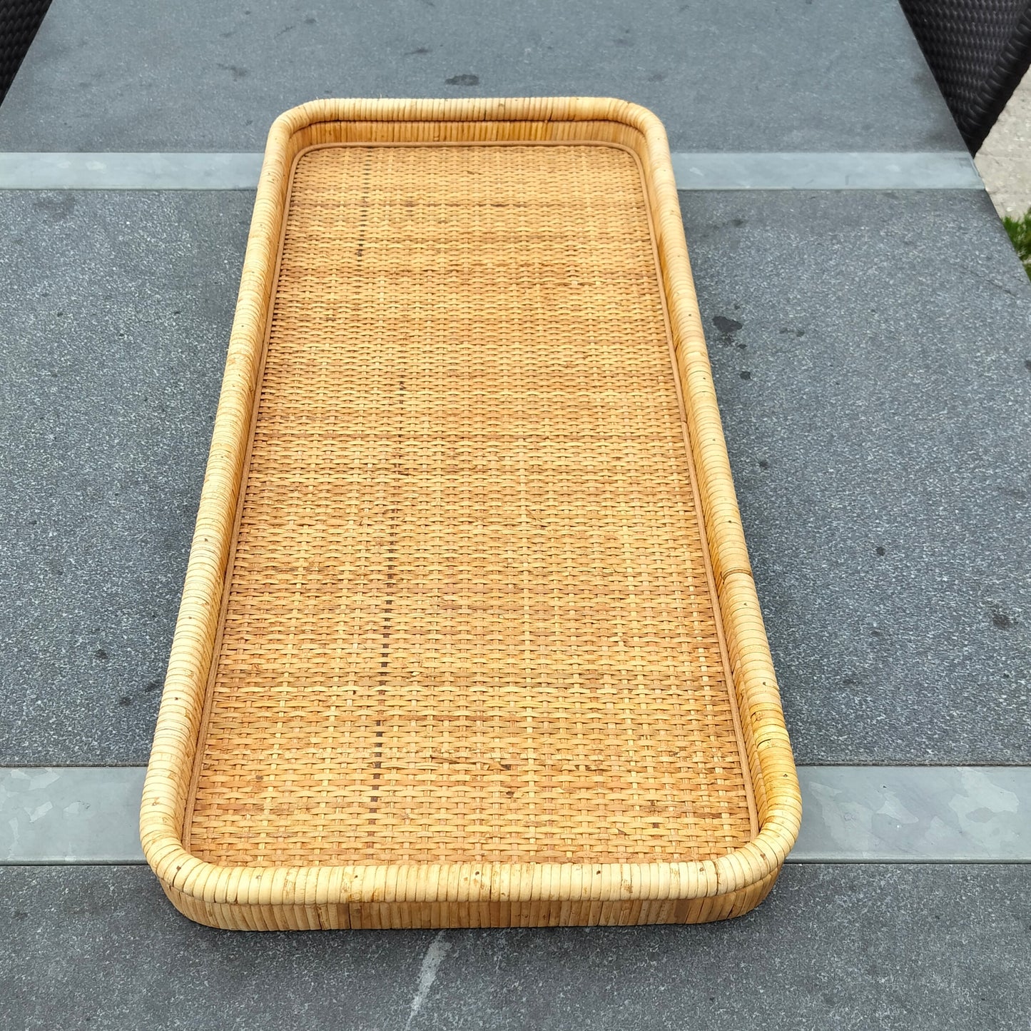 Dekorationsbakke aflang uden hanke (stor) L 75,5 x D 33,5 x H 5,5 cm