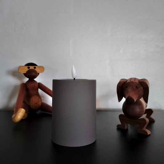 Deluxe homeary udendørs LED lys i grå-brun Ø 7,5 x H 10 cm