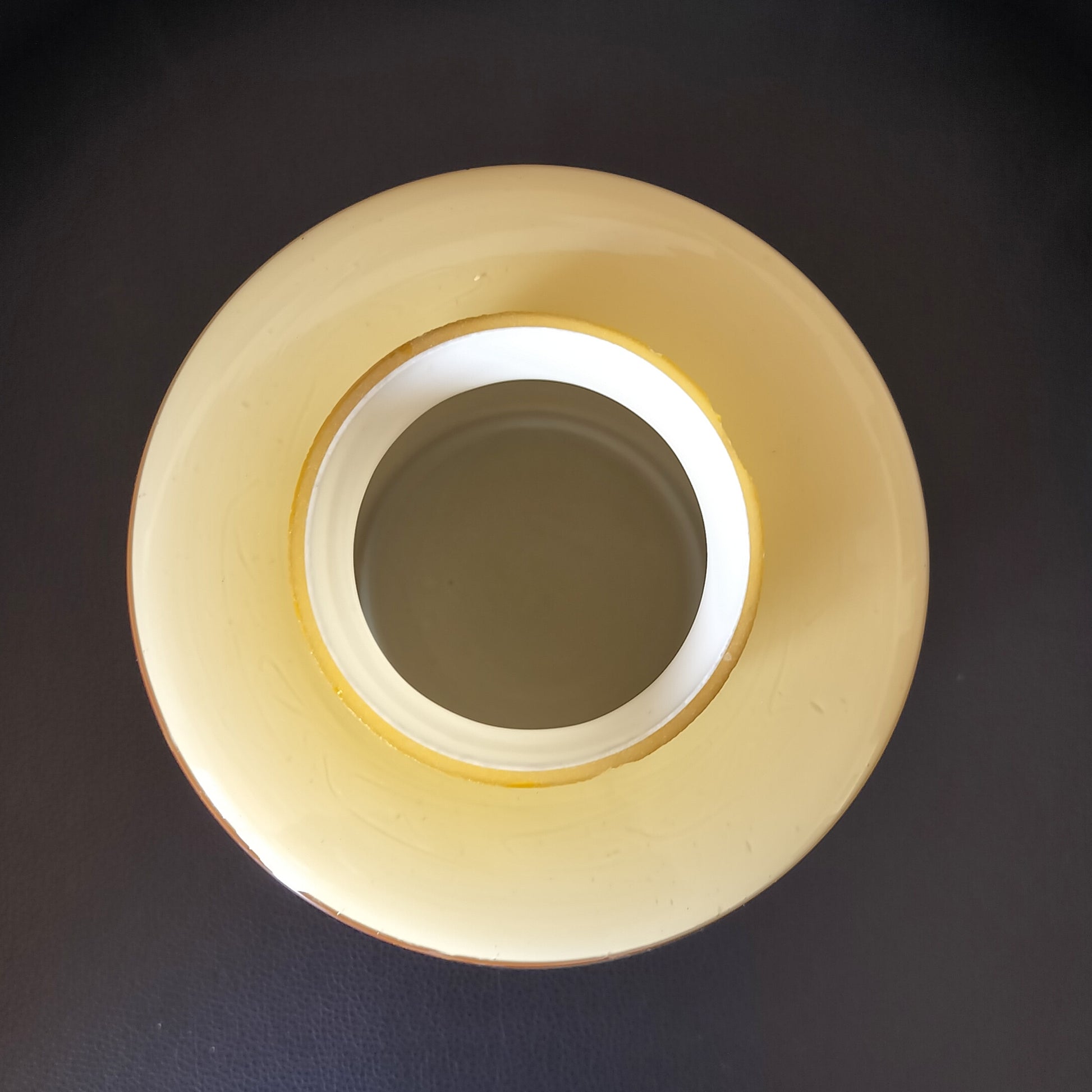 Secondhand - Gammel retro glas lampeskærm Ø 16 x H 17 cm