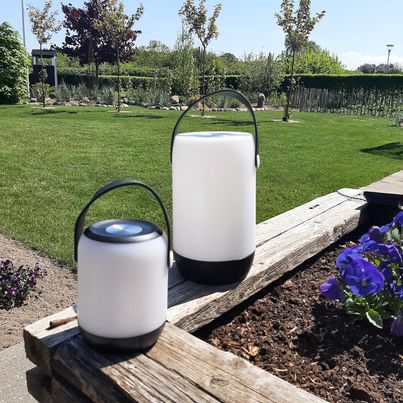 LED touch lanterne med med hank H 19 cm