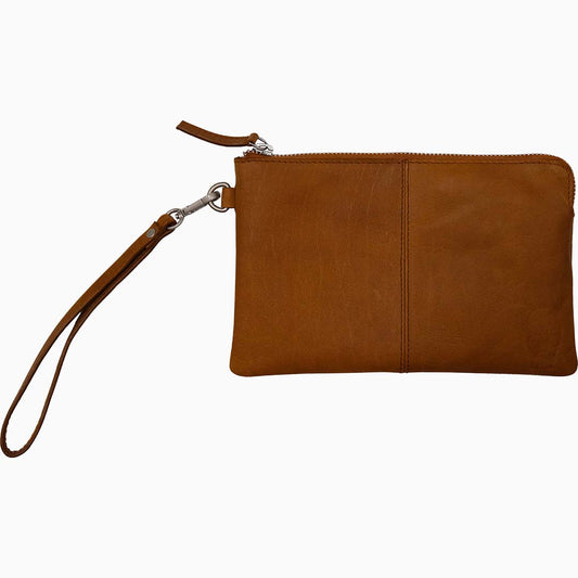 Trademark Living - Alpha clutch i brun læder