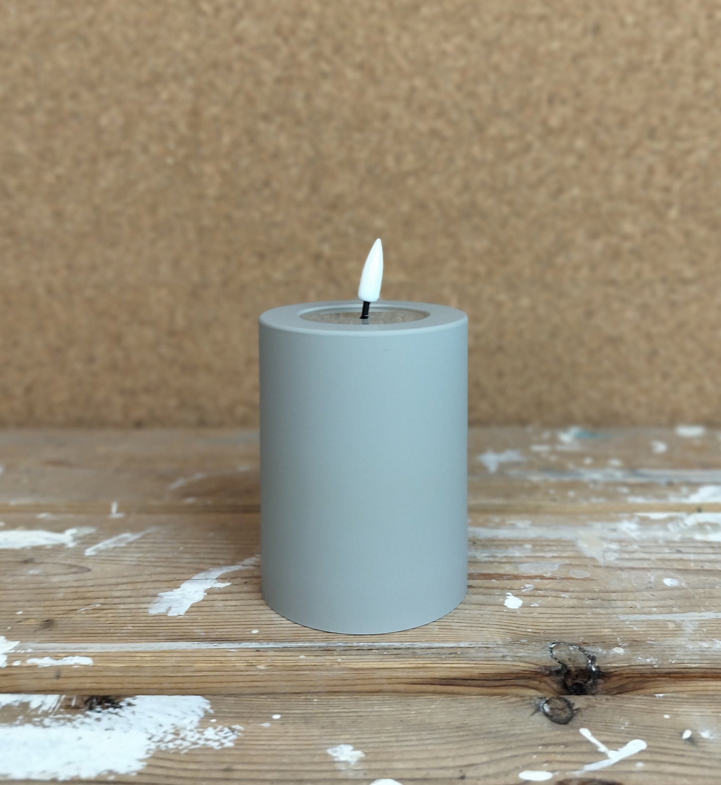 Udendørs Bloklys Ø 7,5 x 10 cm - STØVET SAND