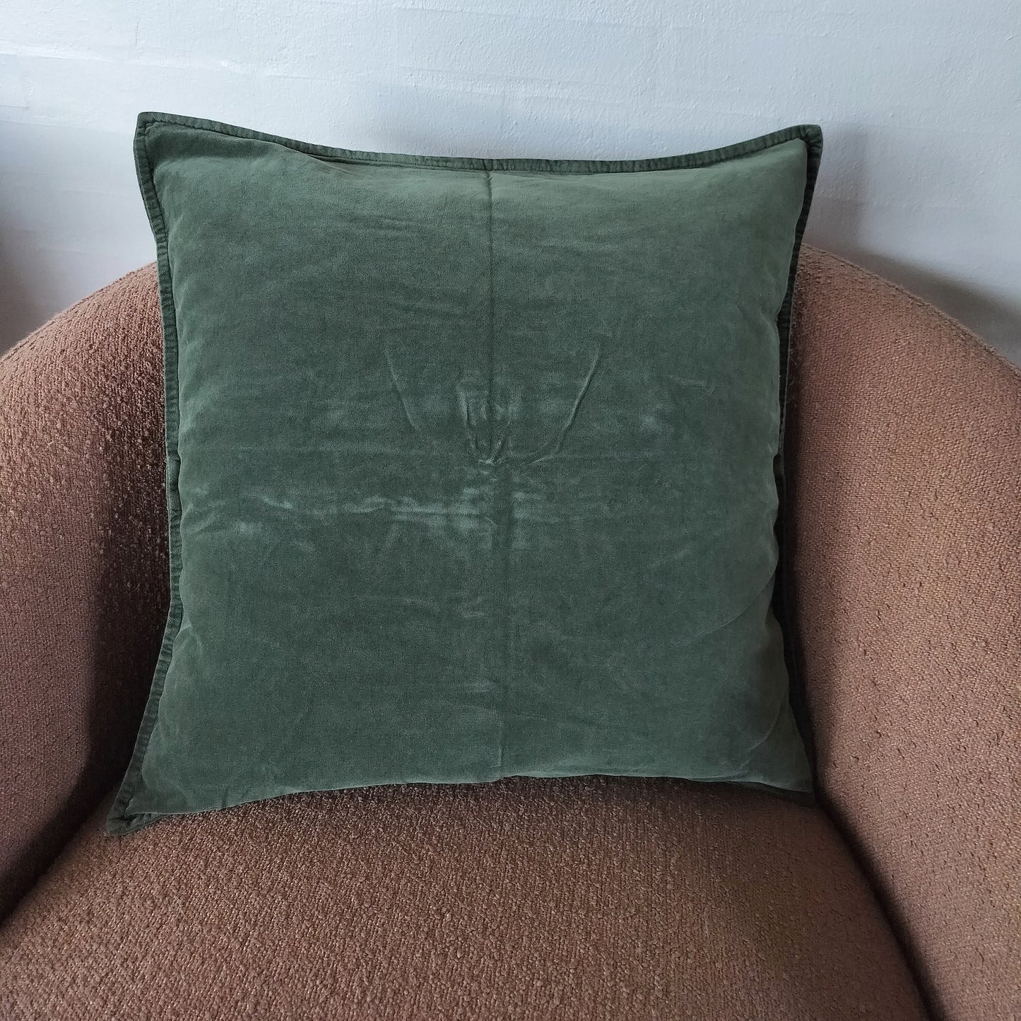 Ib Laursen - Pudebetræk Velour MYRTLE GREEN 52 x 52 cm