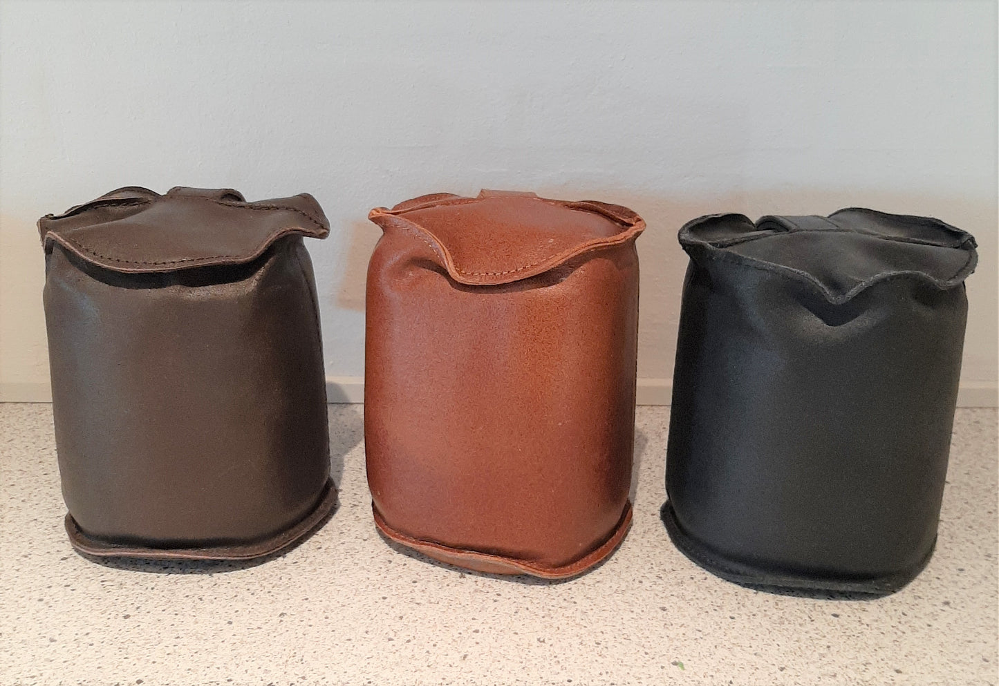 Dørstopper - sort læder