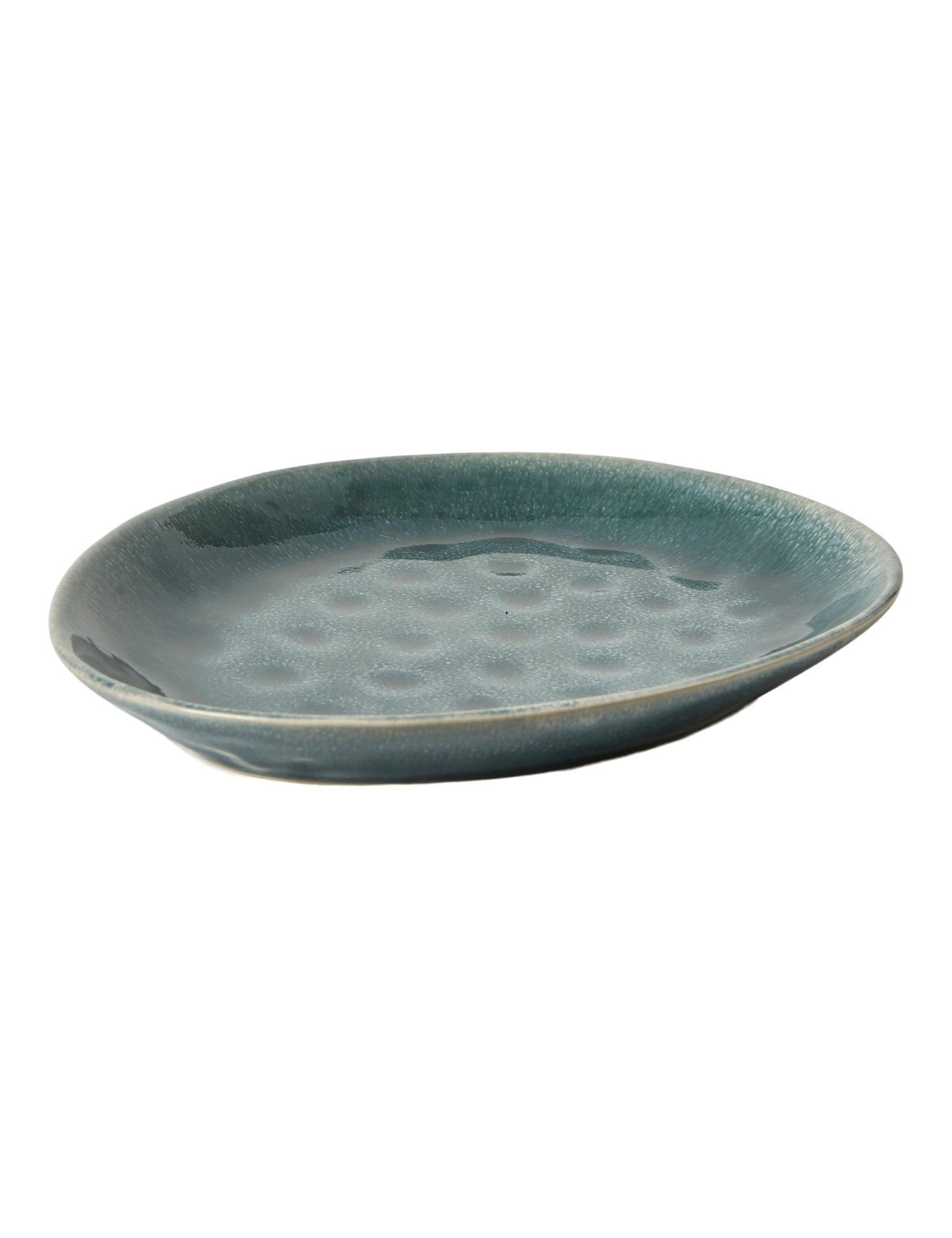 Dessert tallerkener oval 4 stk. havgrønne 22x18 cm