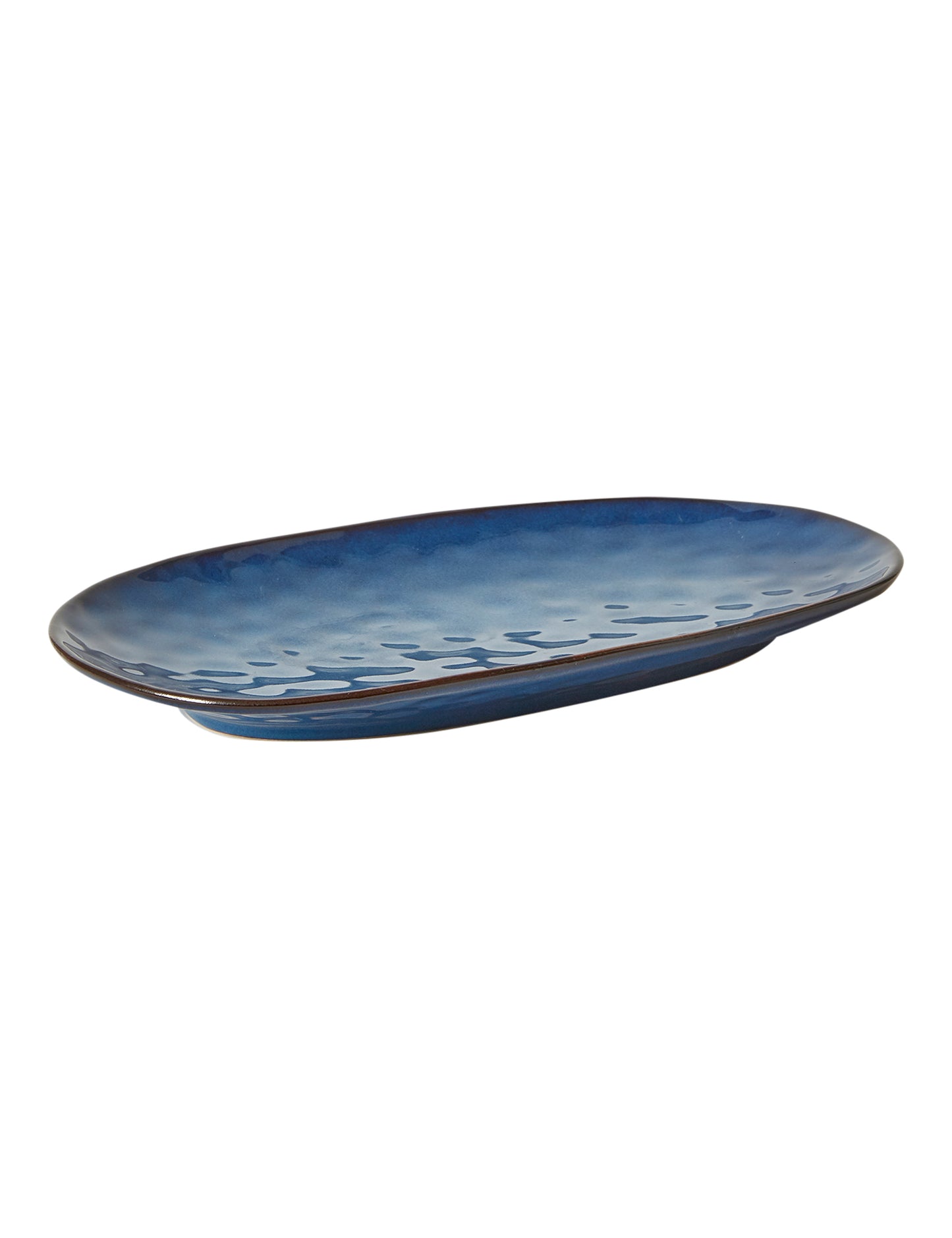 Serveringsfad Blå oval 31x17,5cm