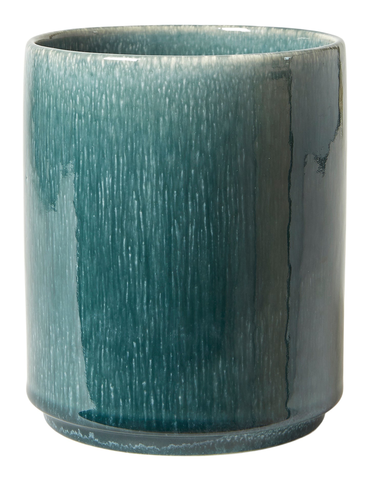 Krukke til køkkenredskaber i havgrøn farve 12x15 cm
