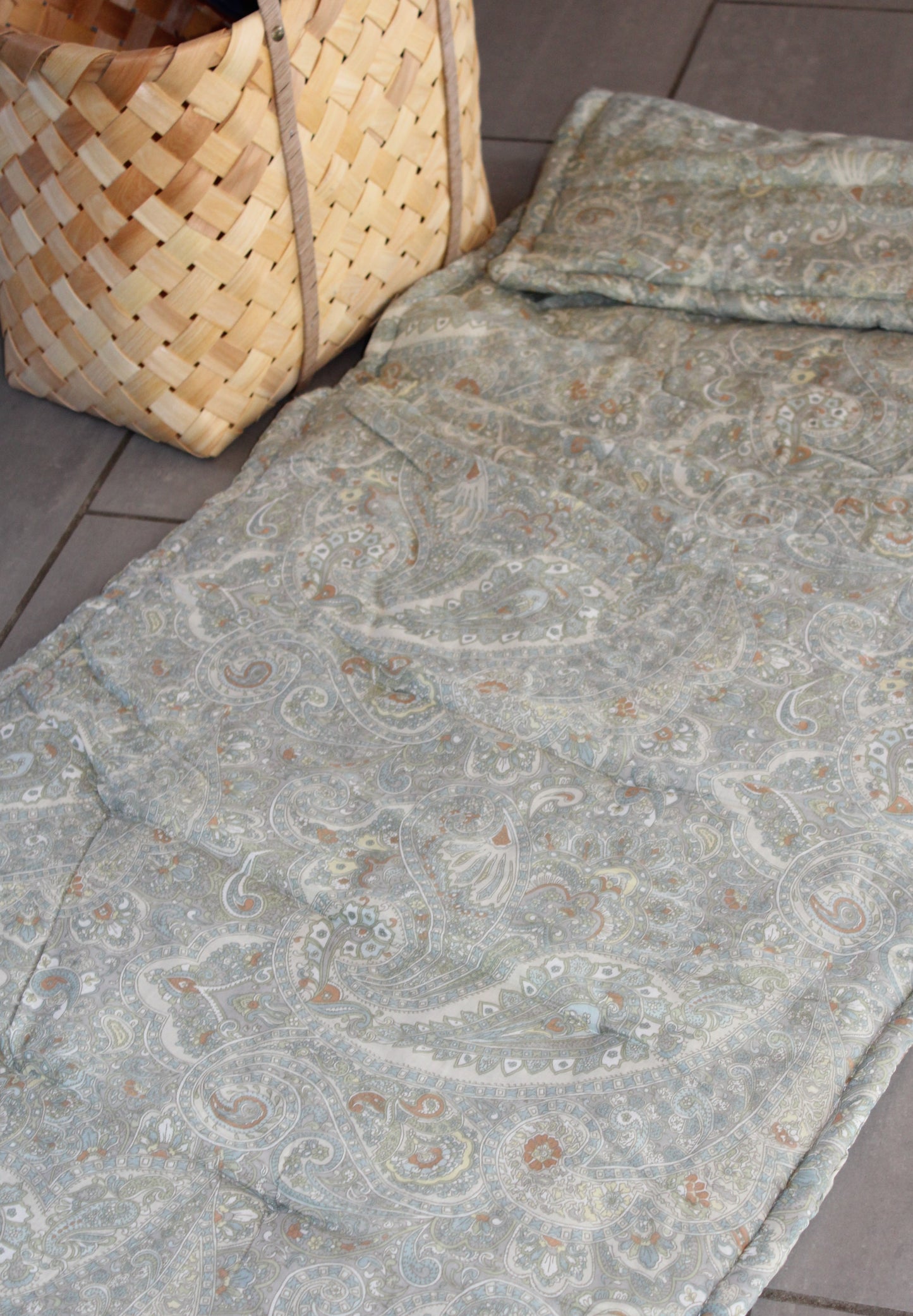 Ib Laursen - Madras lysegrøn/creme paisley