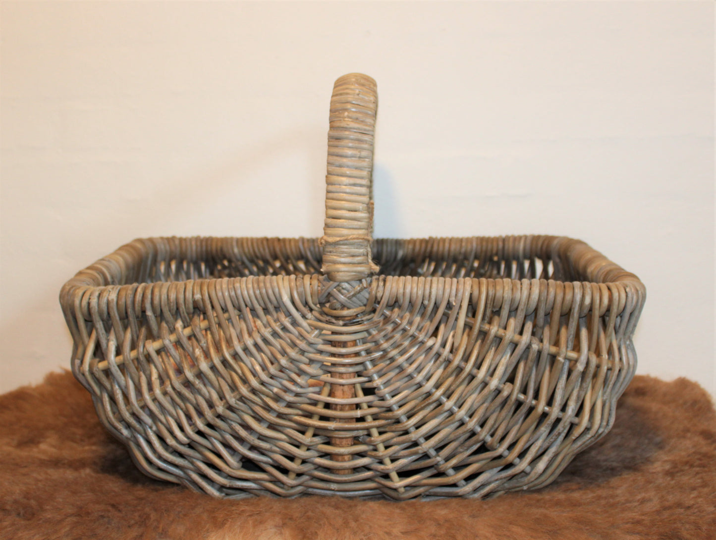 Flettet rattan kurv - Hollænderkurv 56x36xH22 cm