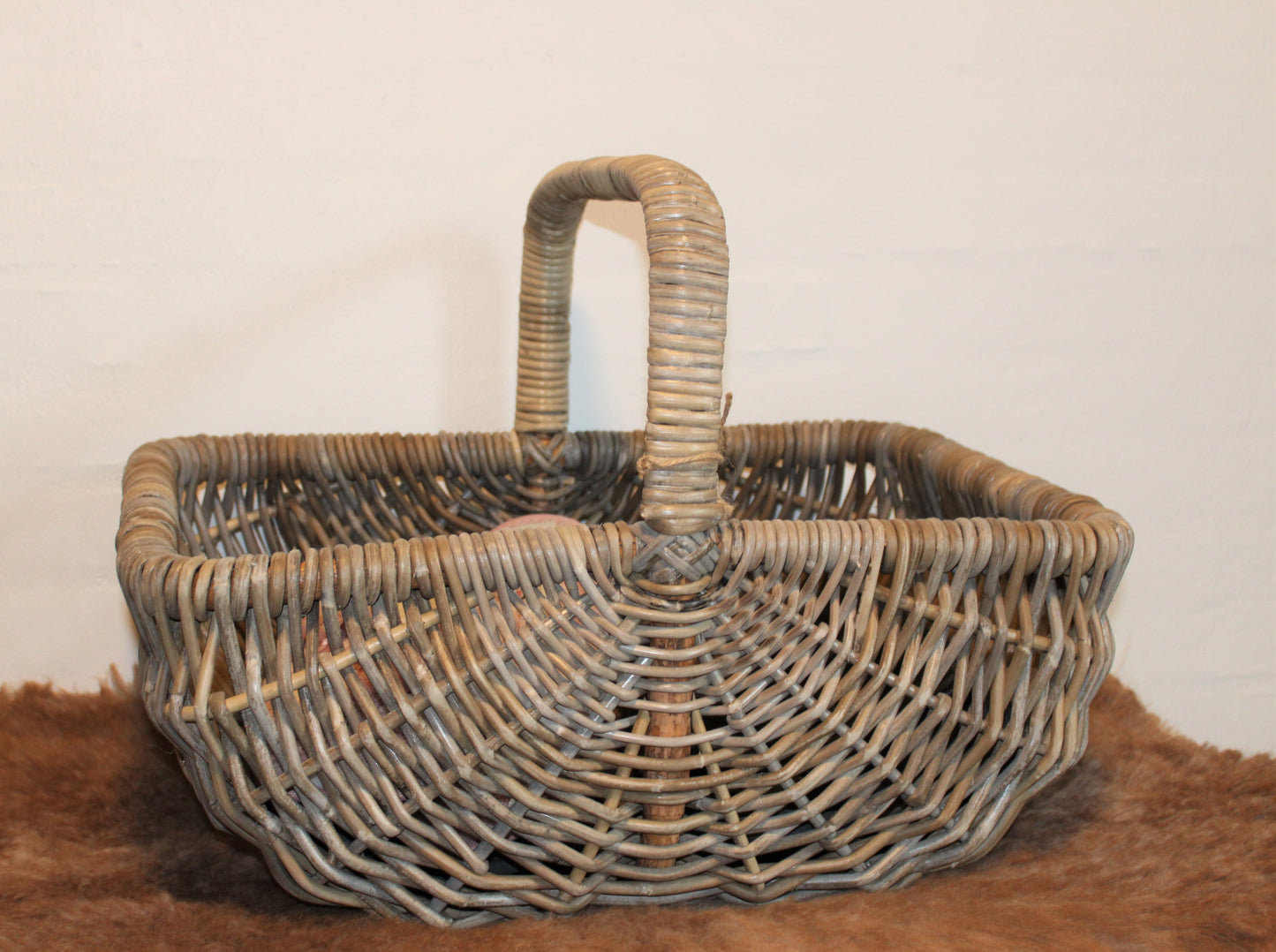 Flettet rattan kurv - Hollænderkurv 56x36xH22 cm