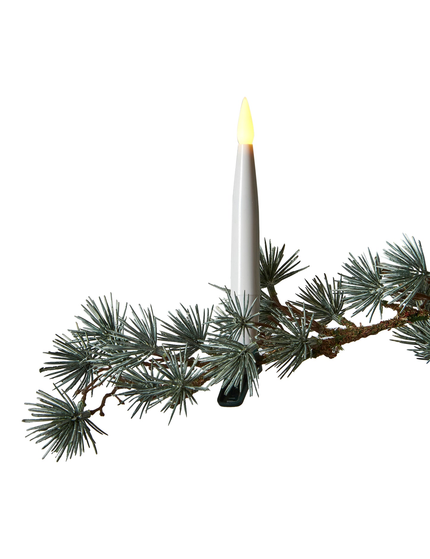 LED juletræslys - sæt m. 10 stk H12,5cm og fjernbetjening
